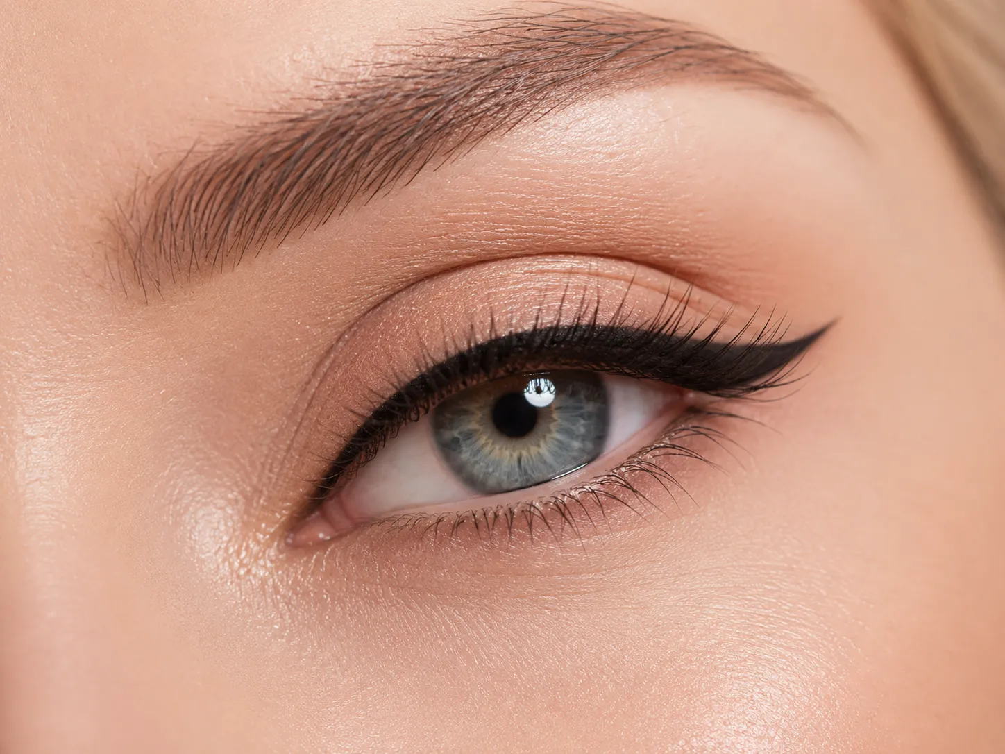 Defined lash enhancement permanent eyeliner close-up